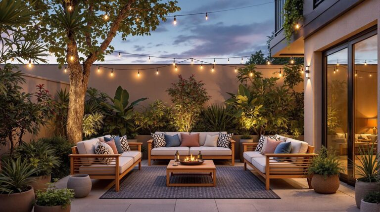 comfortable courtyard seating design