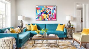 colorful living room decor