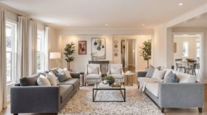 furniture arrangement for comfort