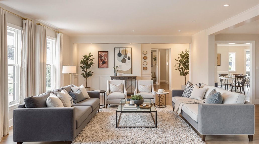 furniture arrangement for comfort