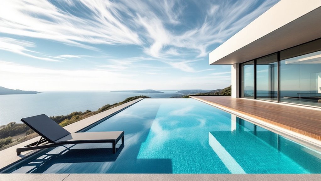 sleek modern minimalist pools